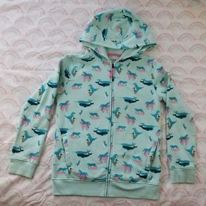Cat and Jack unicorn dinosaur narwhal hoodie - XL